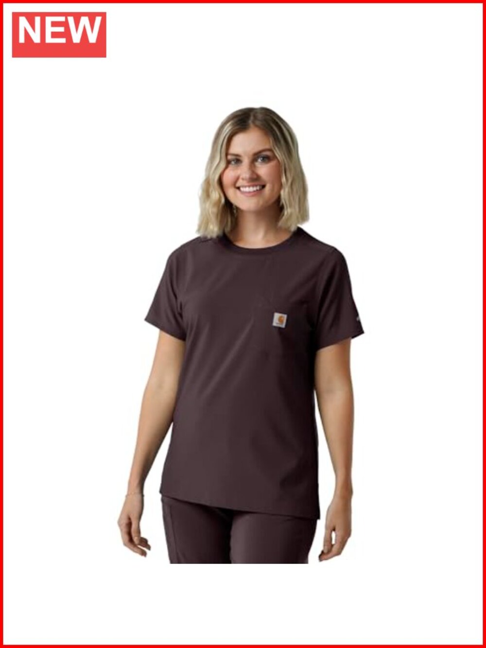 Women's Crew Neck Scrub Top Short Sleeve Medical Workwear